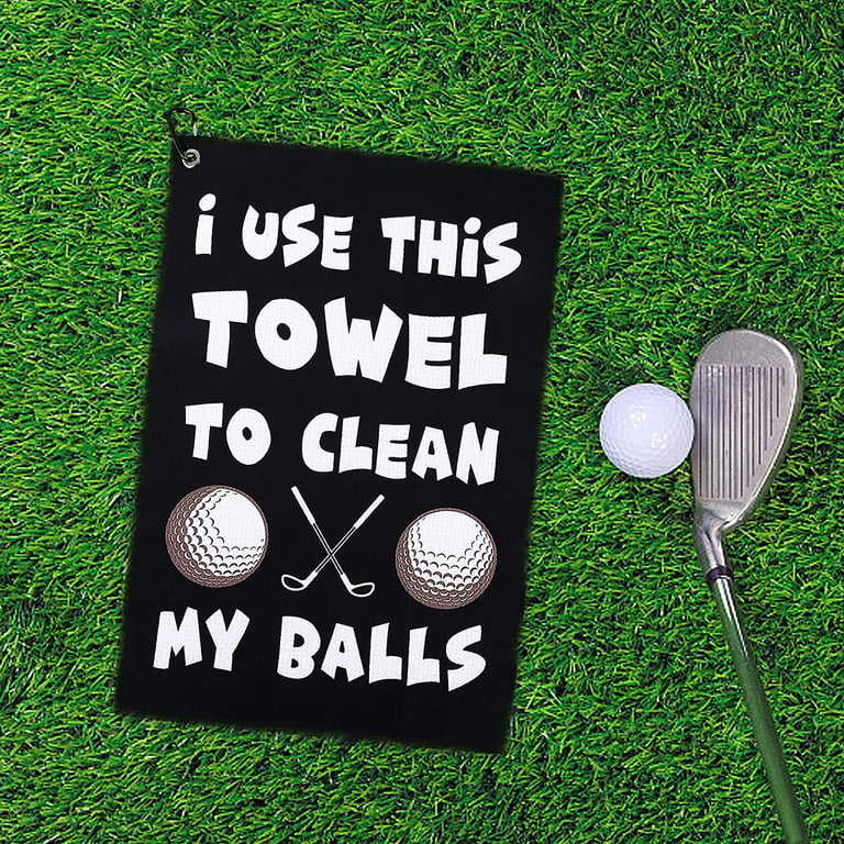 Funny Golf Towel, Swing Swear Repeat, Golf Gifts for Men - Golf Accessories  for Men, Embroidered Golf Towels for Golf Bags with Clip, Black Black-swing  Swear Repeat