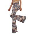 thumbnail image 6 of Blotona Women Juniors Boho Vintage Stretchy Bell Bottom High Waist Flare Pants Hippie Baggy Wide Leg Palazzo Trousers, 6 of 9