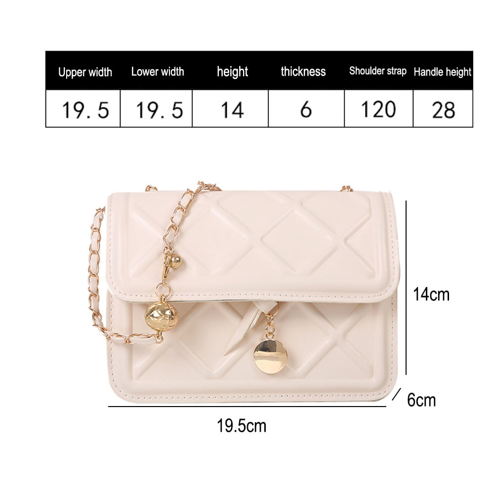Women Quilted Purse Clutch Small Crossbody Shoulder Bag with Chain Strap  Leather,creamy-white,creamy-white，G115727 