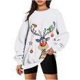 thumbnail image 1 of 2023 Chandails de Noël pour Femmes en Liquidation Col Rond Mode Décontractée Manches Longues Imprimé de Noël Chandails Blouse, 1 of 5