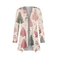 thumbnail image 6 of Women's Fashion Christmas Print Jacket, Long Sleeve Casual Cardigan Coat for Everyday Wear and Comfortable Outfits,Beige,L, 6 of 7