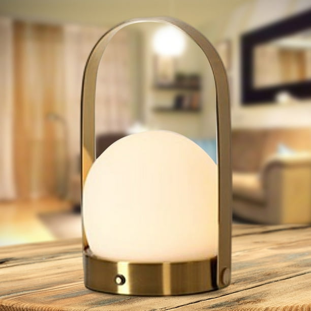 Lámpara de noche LED Protección ocular Lámparas de mesita de noche para el dormitorio del hogar (Oro)