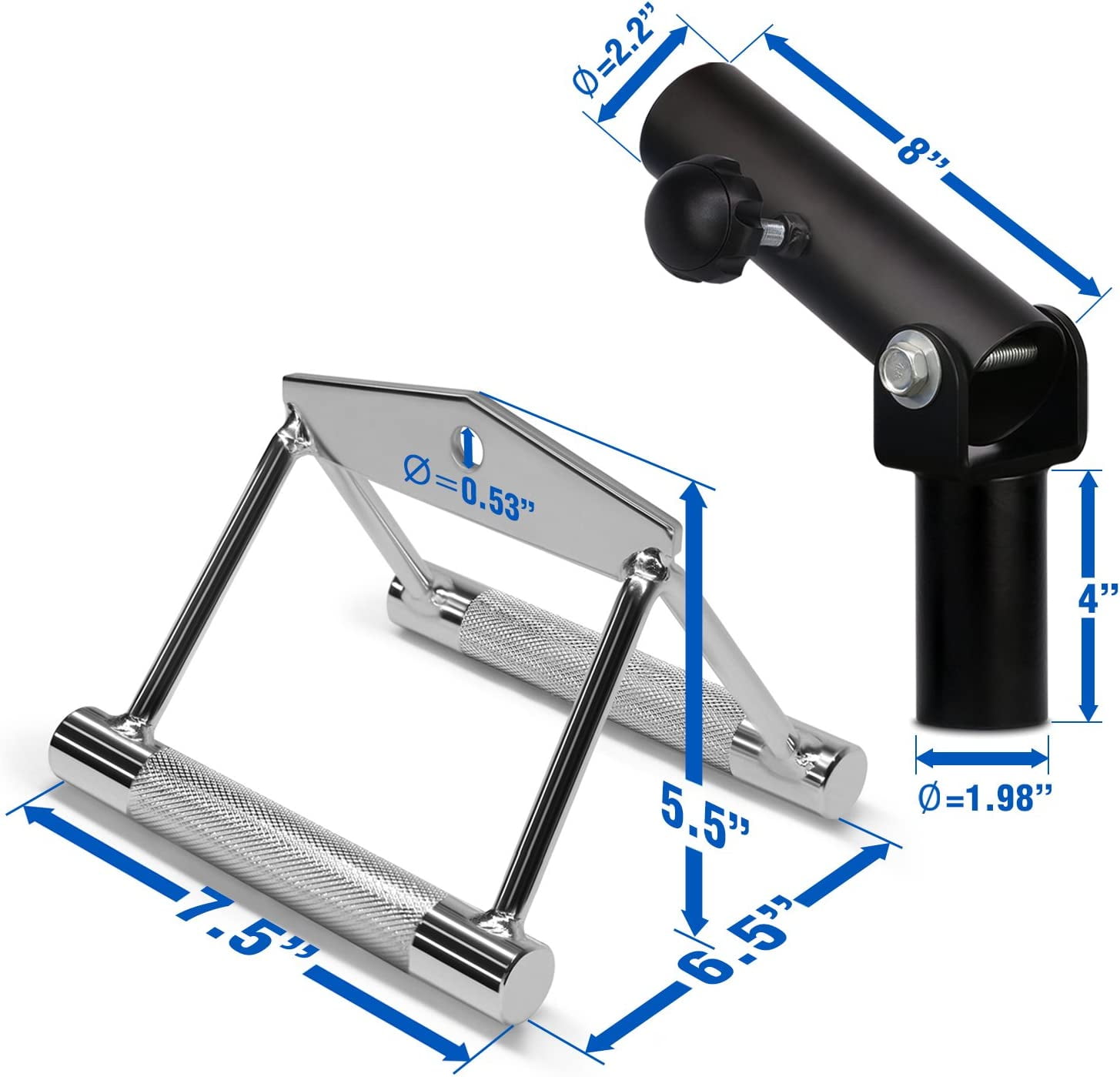 Yes4All T-Bar Row Plate Post Insert Landmine – Fit 2” Olympic Bars – Full 360° Swivel & Easy to Install