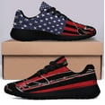 thumbnail image 3 of Fisherman Fishing American flag Shoes Sneakers Black Size 10.5, 3 of 7