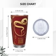 thumbnail image 4 of Año de la serpiente 2025 Feliz Año Nuevo chino Vaso de acero inoxidable Taza de café de viaje de 20 oz Taza térmica portátil con tapas, 4 of 7