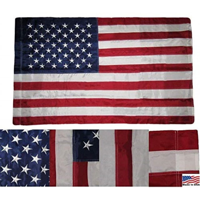 LJX American US Flag Banner Polyester 3x5 feet Flag with Bright Colors and UV Protection Fade Flag