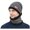 Grey, variant on Black Baseball Caps Men's Winter Hat Cap Collar Set Plus Velvet Thick Knit Hat and Muffler