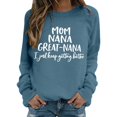 thumbnail image 3 of Mom Nana Print Women's Sweatshirt Long Sleeve Crewneck Regular Fit Spring Cute Pullover Sweater Fall Tops, 3 of 5