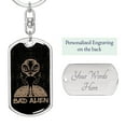 thumbnail image 2 of Bad Alien Stainless Steel or 18k Gold Premium Swivel Dog Tag Keychain, 2 of 8