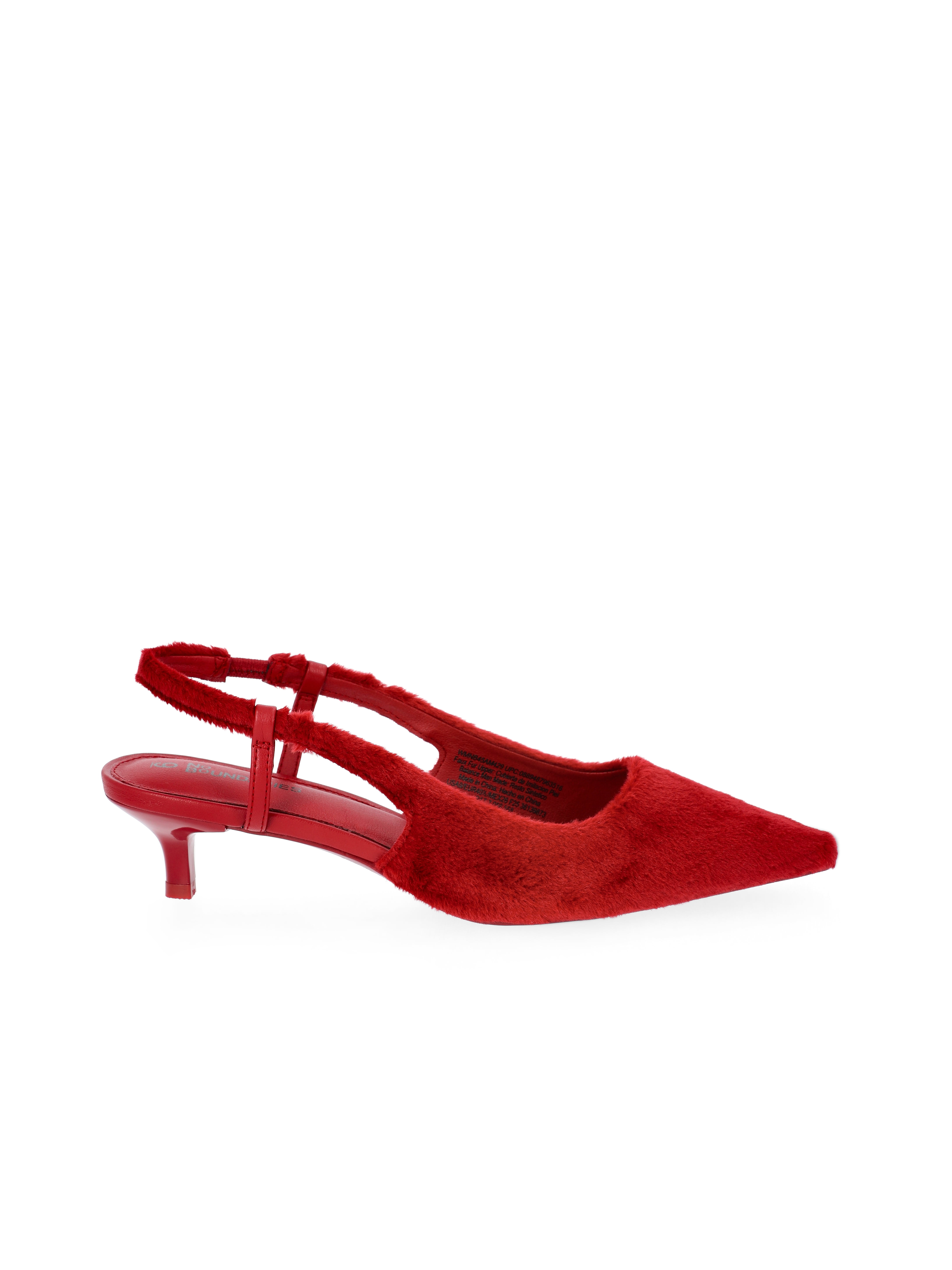 No Boundaries Faux Leather Slingback Kitten Heels, Women's