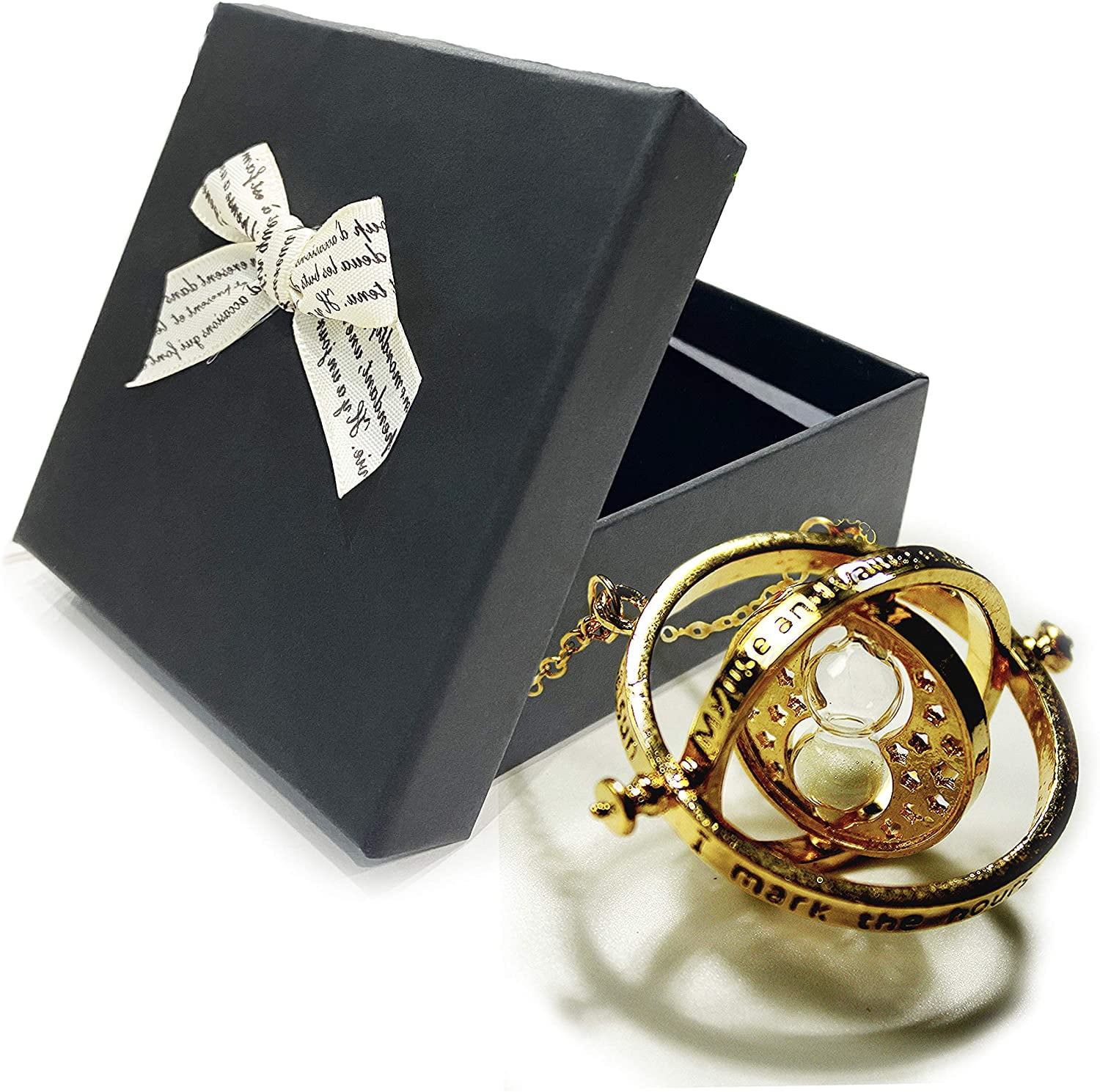 Potter Necklace Gold Time Converter Hourglass Alloy-Hermione's Necklace for Unisex Teen Decoration
