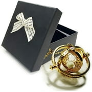 WPOYM Harry Necklace Gold Time Turner Converter Hourglass Alloy-Hermione's Necklace