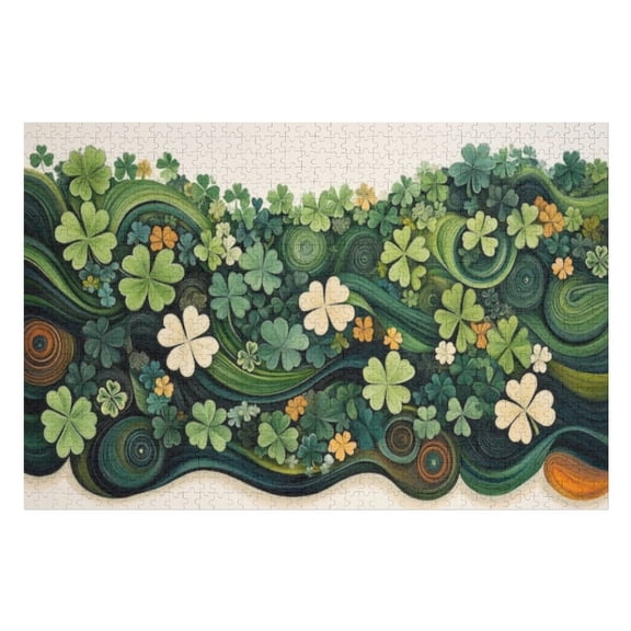 Puzzles for Adults 300 Pieces - Celebrating St. Patrick'S Day Festive Unique Artwork Jigsaw Puzzle, Large Piece Puzzle, Great for Beginners, Gifts for Loved Ones