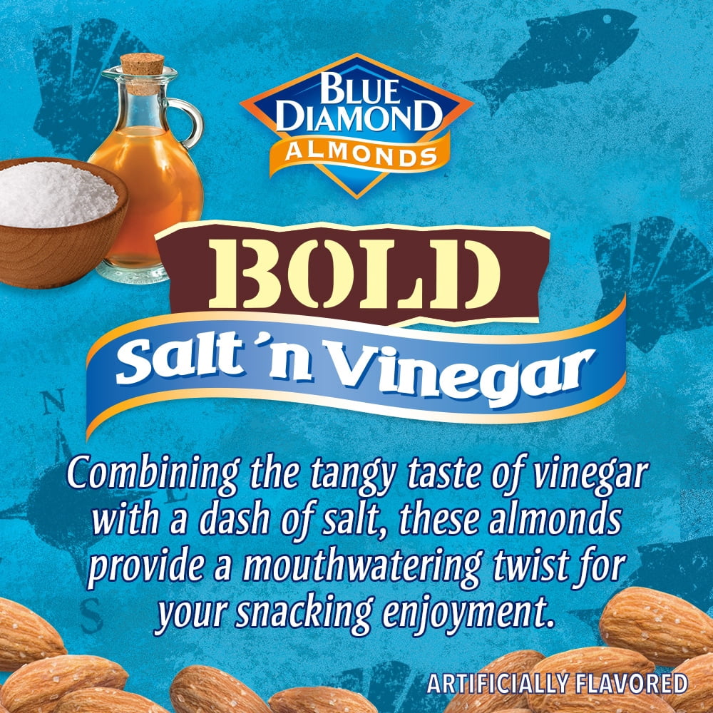 Blue Diamond Bold Salt n Vinegar Almonds 6 oz - 5 Pack