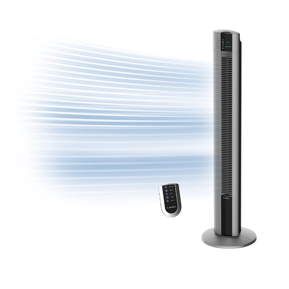 Lasko 48" 3-Speed Oscillating, Remote, 7-Hour Timer, Night Mode Tower Fan T48314