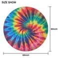 thumbnail image 6 of Colorful Rainbow Tie Dye Spiral Pattern Round Tablecloth 60"x60",Wrinkle Wipeable Table Cloth for Kitchen Dining Room Picnic Patio Party, 6 of 6