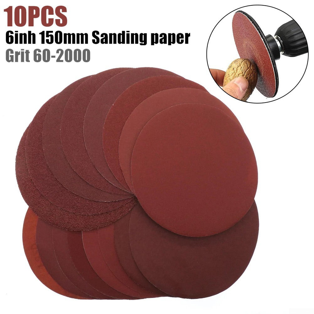 10Pcs Sanding Discs Sheet Sander Pads Sandpaper 5" Hook And Loop 60-2000 Grit 