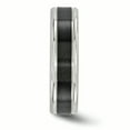 thumbnail image 3 of Edward Mirell Black TI -Traction Finish w/Polished Edge6.5mm Band, 3 of 7