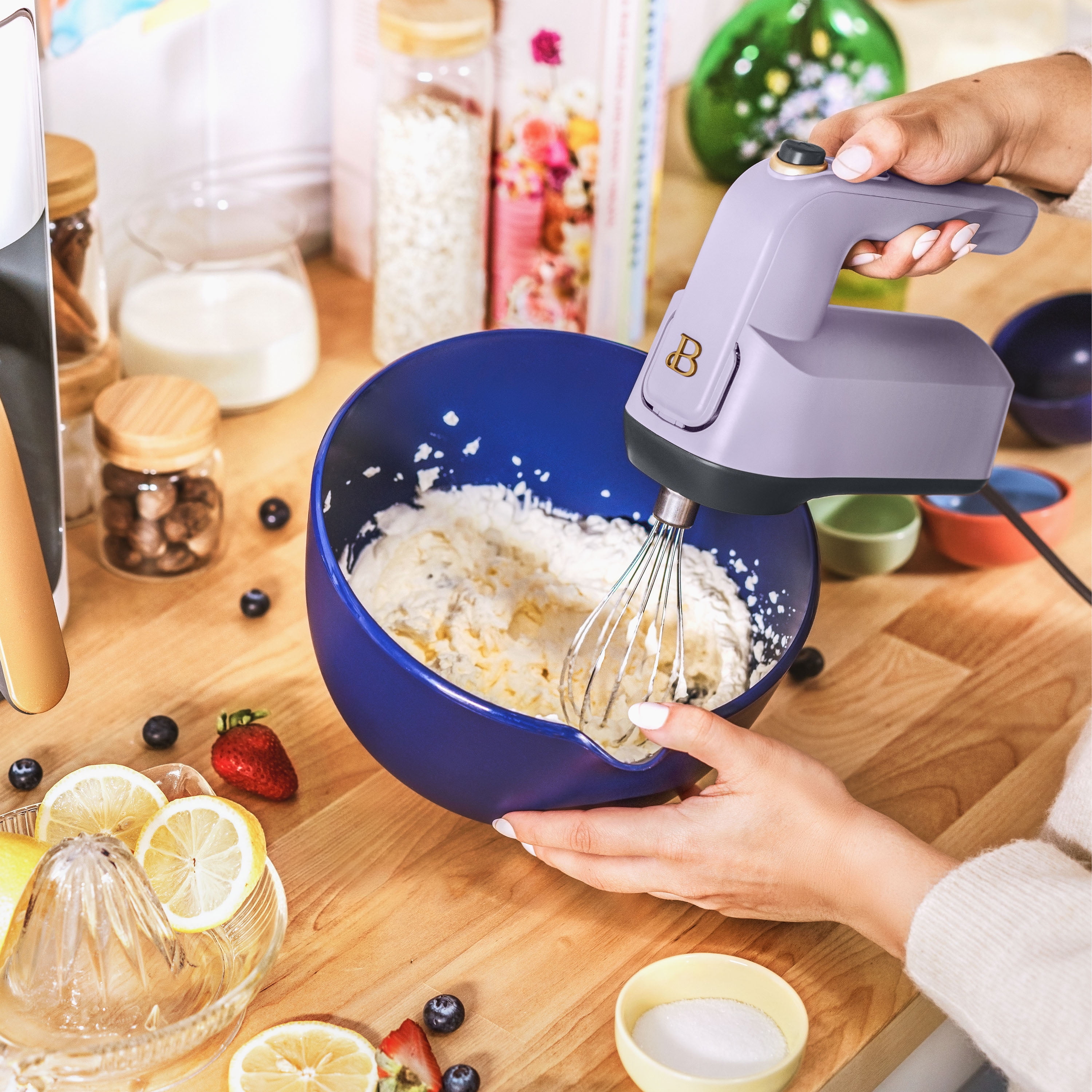 Beautiful 6-Speed Electric Hand Mixer, Lavender by Drew Barrymore