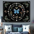 thumbnail image 3 of Gojian Yellow Butterfly Moon Flower Tapestry Botanical Floral Plant Boho Tapestry for Bedroom Aesthetic Vintage Tapestries Wall Hanging for Living Room Dorm, 3 of 6