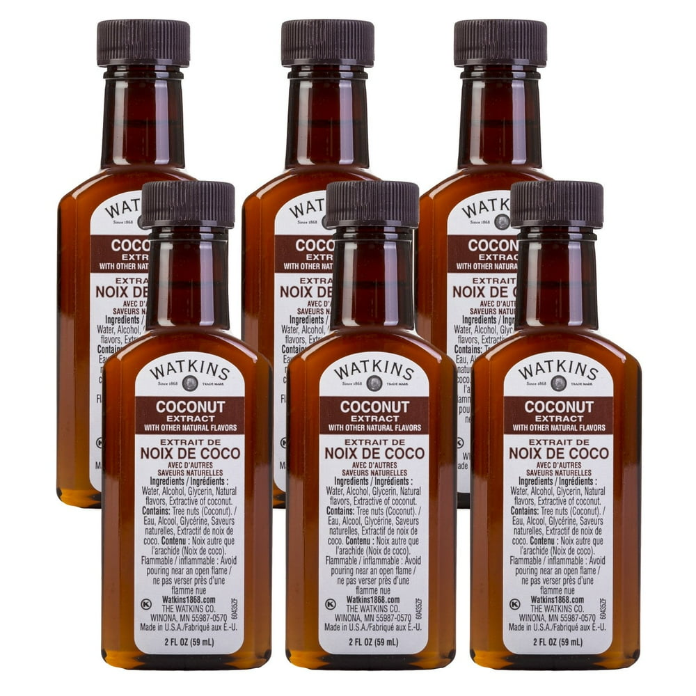 Watkins Coconut Extract 2 fl. oz. Set of 6