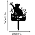 thumbnail image 3 of Custom Cat Memorial Stake,Personalized Cat Name Stake,Metal Spring Cat with Butterfly & Flowers Grave Marker,Cat Loss Gift, 3 of 6