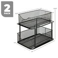 thumbnail image 4 of Sorbus 2 Juegos de Organizadores de Metal de 2 Niveles Debajo Del Fregadero para Baño, Cocina, Cajones Deslizantes de Malla de Acero Resistente para Gabinete, Armario, Despensa y Almacenamiento, 4 of 7