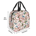 thumbnail image 2 of Yiaed Floral With Butterflies Print Insulated Lunch Bag Reusable Cute Tote Lunch Box, Leakproof Cooler Lunch Bags for Work Office Travel School Picnic, 2 of 5