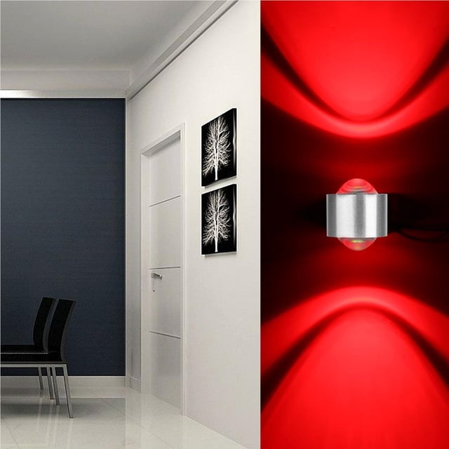 Matsuzay Lámpara de pared LED moderna de 6 W, aplique de pared hacia arriba y hacia abajo, CA exterior 85-265 V, resistente al agua para KTV Bar, sala de Iluminación y accesorios Numero 3 Matsuzay HA024420-03