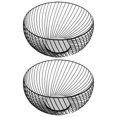 thumbnail image 3 of Fruit Wire Basket Black Iron Wire Fruit Basket for Storage 2Pcs Hollow Container, 3 of 4
