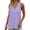 P Purple, variant on Womens Casual V-Neck Tank Top Solid Sleeveless Summer Spaghetti Strap Cami Vest Basic Shell Top Daily Wear XXL
