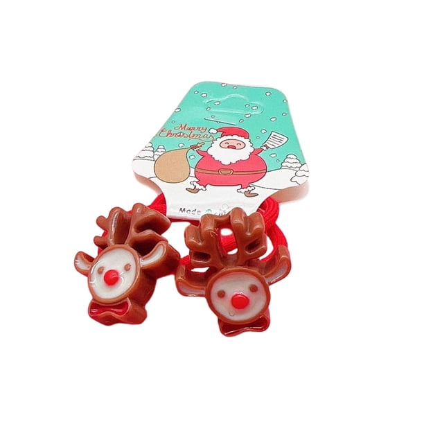 Cinta para el pelo navideña para niñas, pinza para el pelo navideña para bebés, pinza para el pelo de Papá Noel, cinta elástica para el pelo para niñas pequeñas