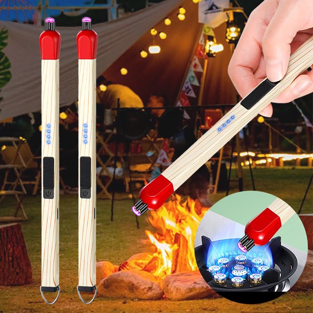 Encendedor recargable, encendedor de aromaterapia, cerilla de arco con mango extra largo, portátil para el hogar de gas puntual, encendedor de cerillas creativo, regalo único para barbacoa