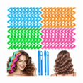 thumbnail image 1 of wonima02 42 Pieces Heatless Waves Hair Curler, No Heat Damage Wavy Hair Curlers with 2 Sets of Styling Hooks, Heatless Curls for Women Girls Long Medium Short Hair(4 Colors,30cm/ 11.8"), 1 of 1