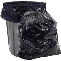Aluf Plastics 20-30 Gallon 2 MIL Black Heavy Duty Garbage Trash Bags - 30" x 36" - Pack of 100 - For Contractor, Industrial, Institutional, & Commercial