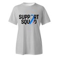 thumbnail image 4 of T-Shirt Femme Imprimé Manches Courtes Col Rond T-Shirt Léger Haut Blouse Chemises Femmes Gris TTTTG, 4 of 4