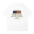 thumbnail image 5 of Cotton Short Sleeve T Shirt with We the People 250 Years Semiquincentennial 1776 2026 Print Loose Fit Crewneck Top for Women and Men White XL White XL, 5 of 5