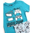 thumbnail image 4 of Quad Seven Boys' Snug Fit Pajama Set - 4 Piece Sleep Shirt, Pajama Pants and Shorts (4-12), 4 of 7