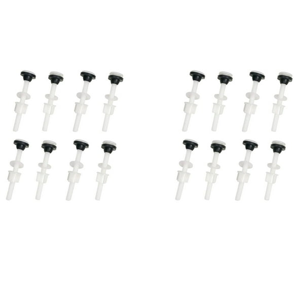 16 Pack Toilet Tank Plastic Bolts M10 Tank to Bowl Bathroom Toilet Repair Kits Screws and Seal Set Pan Head Bolts