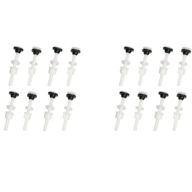 Paquete de 16 Pernos de Plástico del Tanque de Inodoro Kits de Reparación de Inodoro de Tanque Una Tazón M10 Tornillos de Fijación Y Juego de Juntas Tornillos de Cabeza