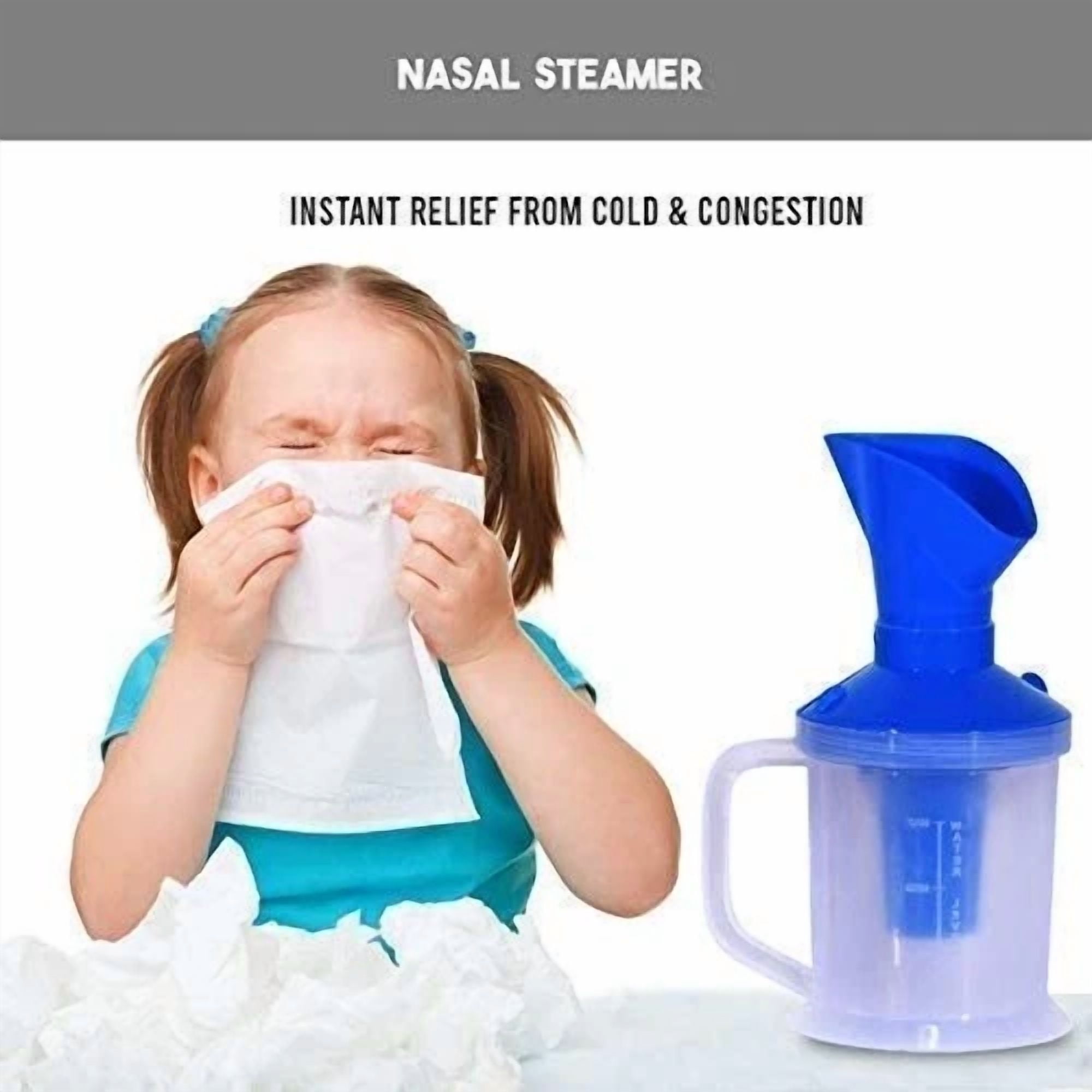2-in-1 Steam Vaporizer & Facial Sauna – Fast-Acting Steamer for Cold Relief & Skincare | Portable, Medicated Steam Inhaler with Detachable Design