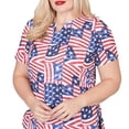 thumbnail image 4 of Alfred Dunner Womens Petite American Flag Patchwork Tee, 4 of 4