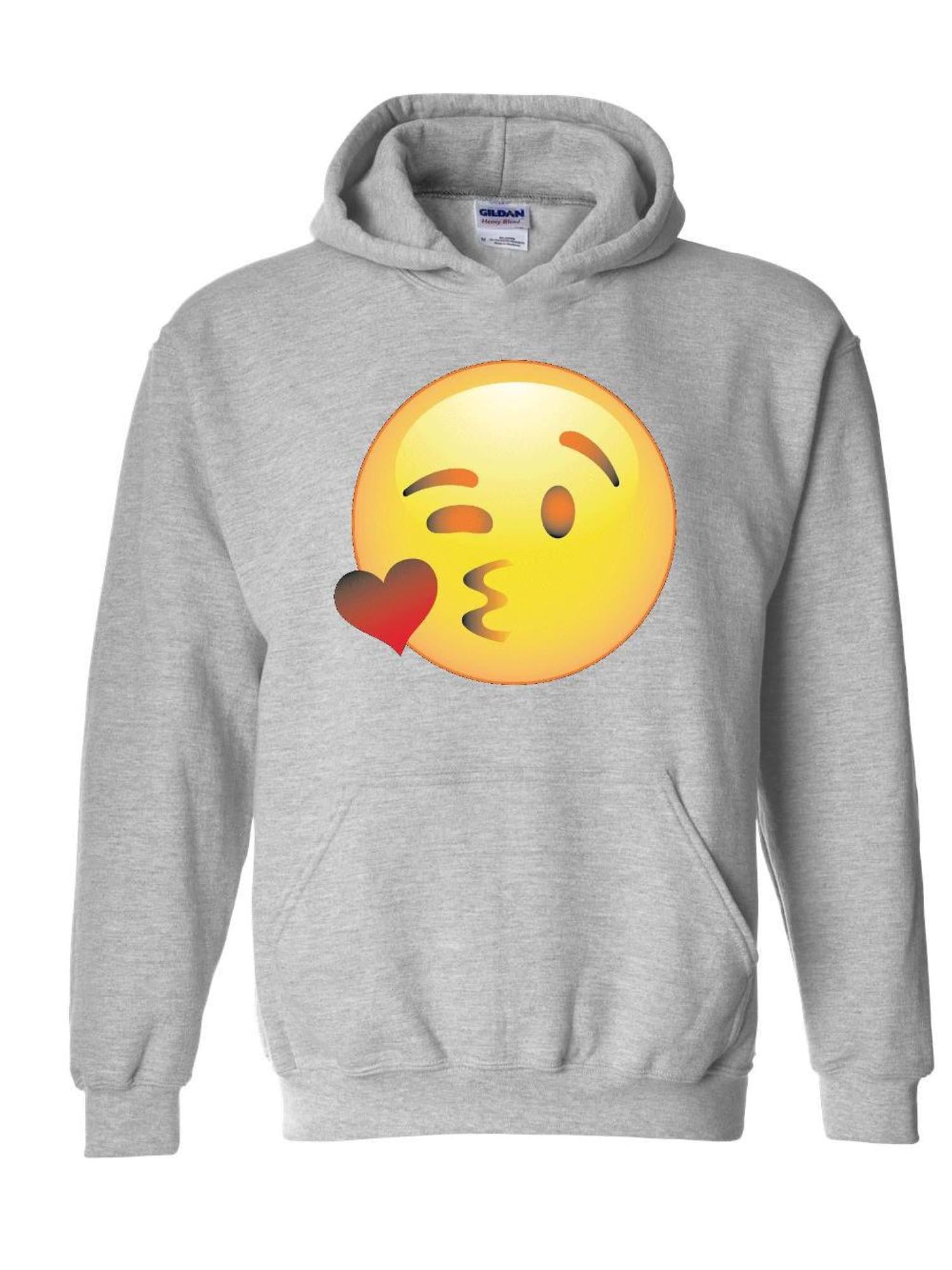 IWPF Unisex Emoji Wink Face Hoodie Sweatshirt