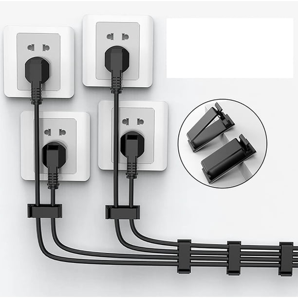 50pcs Adhesive Cable Clips, Wire Clips, Car Cable Organizer, Cable Holder, Cable Wire Management, Cable Holder for Car, Office and Home(Included S Size and M Size Cable Clips White