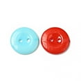 thumbnail image 2 of 100pcs Acrylic Sewing Buttons for Costume Design Plastic Buttons 2-Hole Dyed Flat Round Mixed color 15x2mm Hole: 1mm, 2 of 5