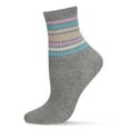 thumbnail image 2 of MeMoi Women's Metallic Multicolor Stripe Cotton Blend Anklet Socks - Womens - Female, 2 of 2