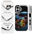 thumbnail image 2 of Compatible with iPhone 11 12 13 mini 14 15 16 Pro Max Plus Wallet Case with Card Holder, PU Leather Kickstand Card Slots Case ( Race Car Hologram, iPhone 12), 2 of 7