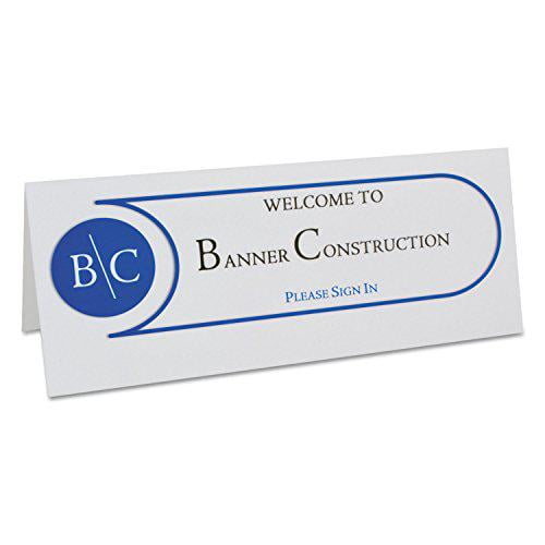 c-line 87517 printer-ready name tent cards, 11 x 4 1/4, white cardstock, 50 letter sheets/box