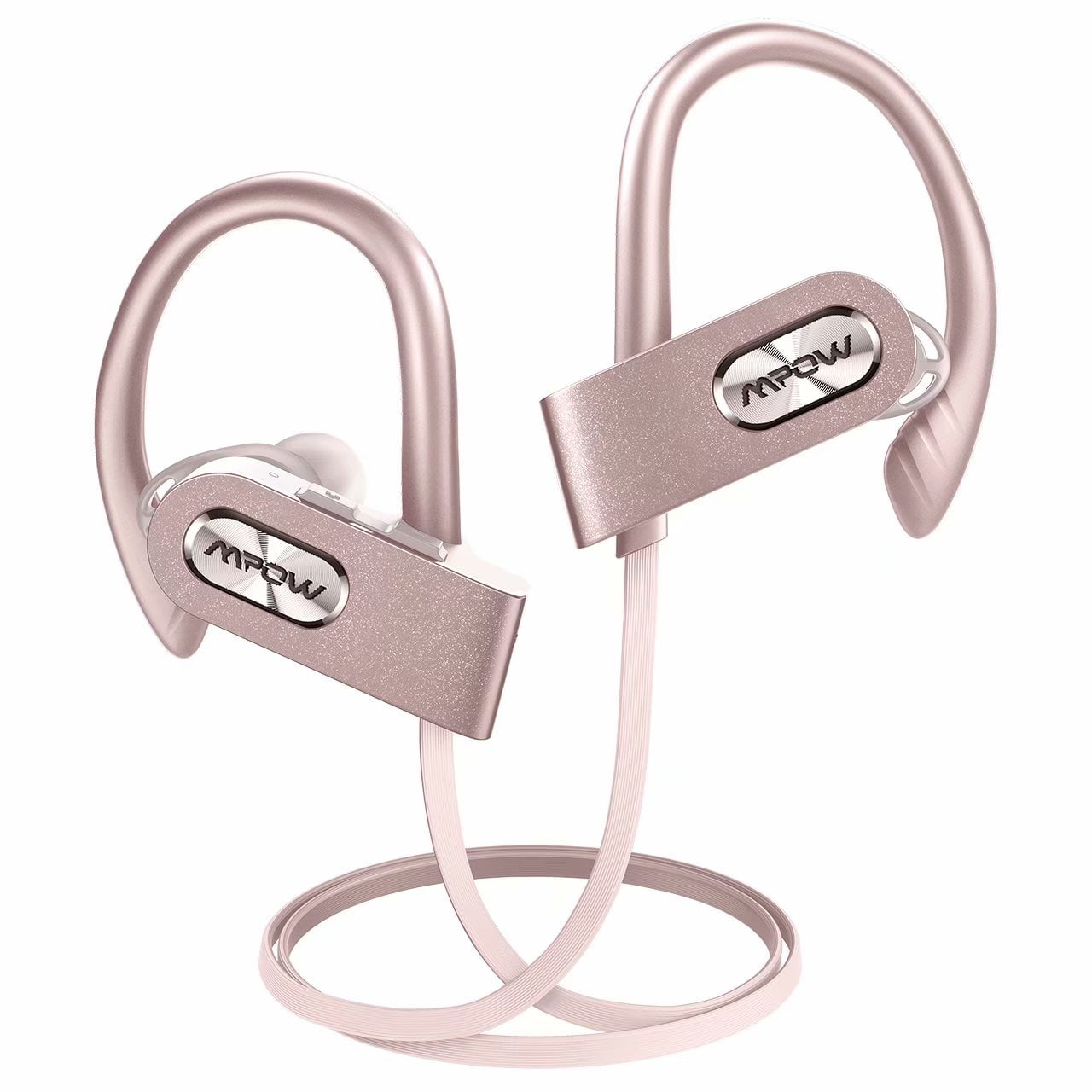 Mpow Flame2 Bluetooth Headphones 13-Hr Playtime, Bluetooth 5.0 Wireless Earbuds, IPX7 Waterproof Wireless Sport Earphones w/CVC 6.0 Noise Cancelling Mic, Ergonomic Ear Hooks for Running Workout, Pink