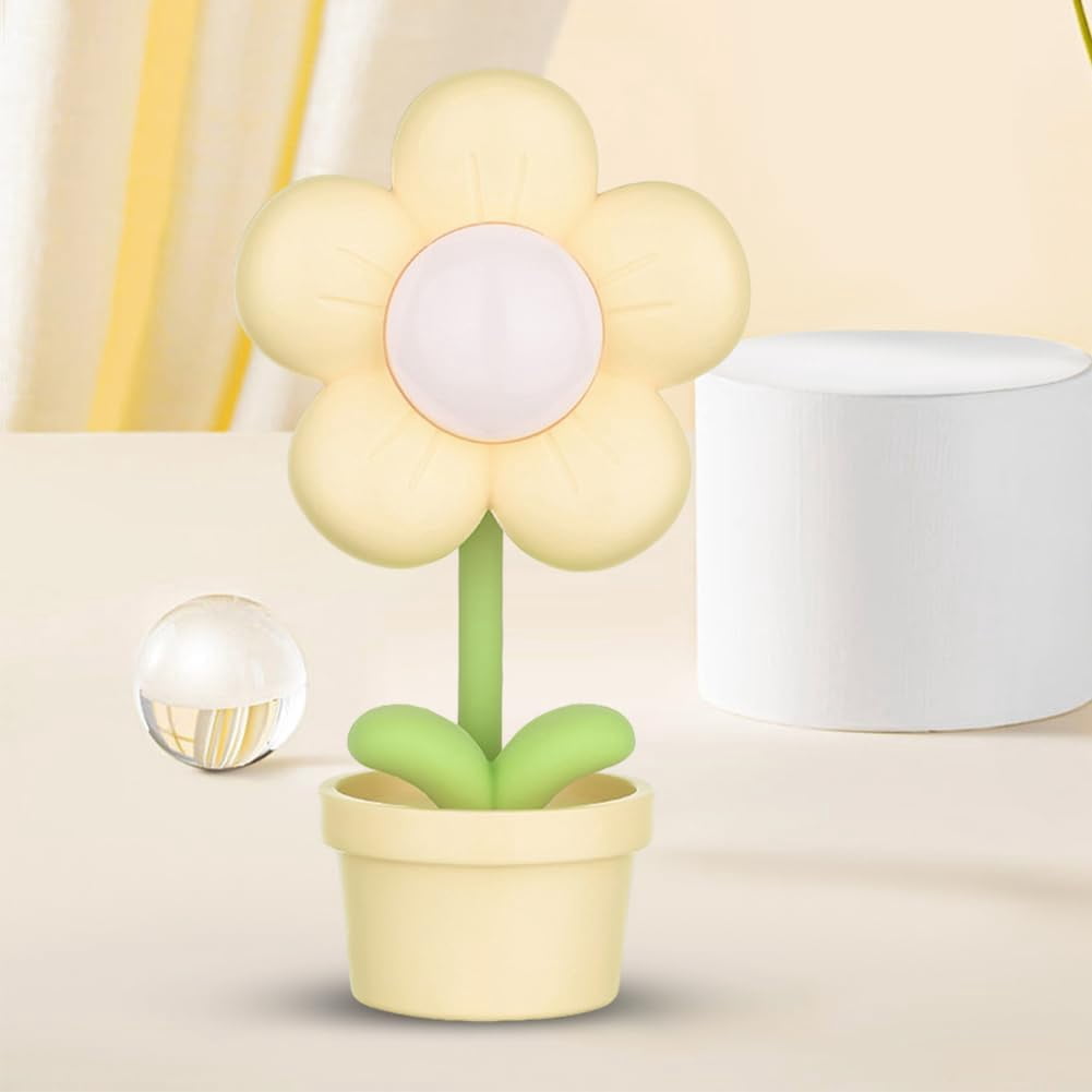 LINLIN Night Light Kids,Mini Cute Flower Night Lights,Creative Bedside Lamp Adjustable Cute Flower Ambient Light Night Lamp,Baby Night Light for Kids Boys Girls Childrens Students Gift